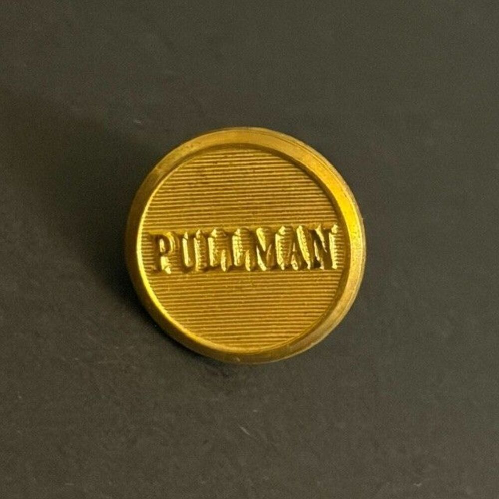 Vintage Pullman Waterbury Connecticut Train Snap Button Lapel Pin